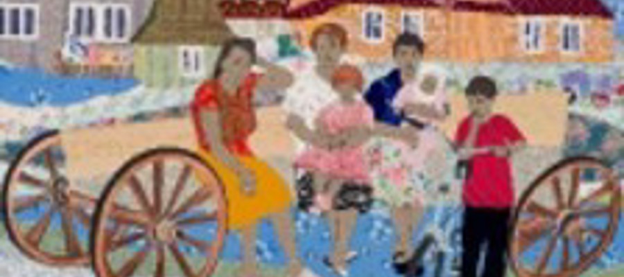 København  Charlottenborg - Roma-kultur tekstilcollager